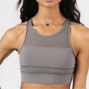 ZYIA Active All Star Solid Gray/Pewter Women's Sports Bra Size XS EUC